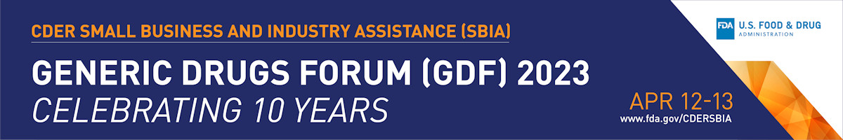 FDA Generic Drugs Forum (GDF) 202 Banner